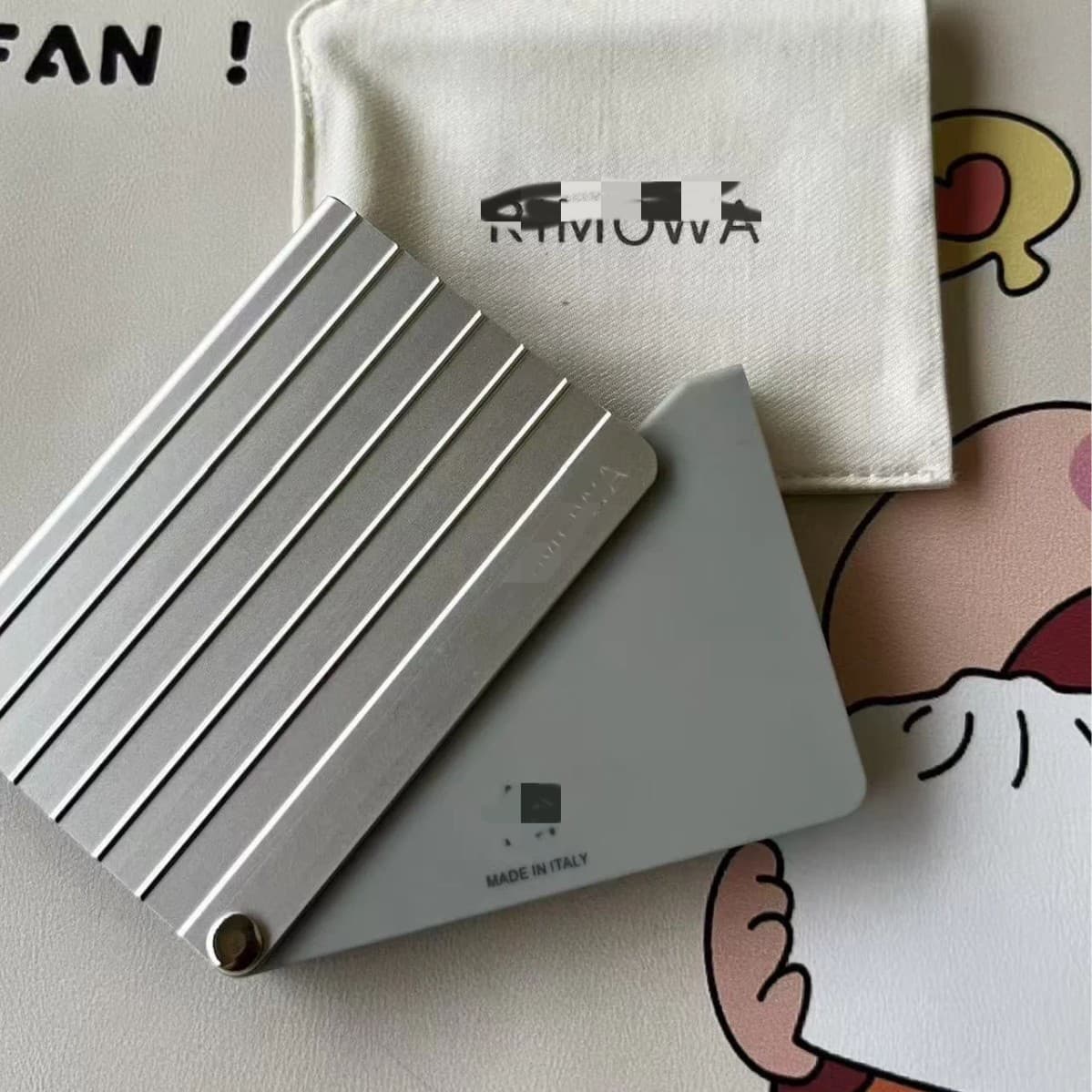 Rimowa Card Holder Aluminum-Magnesium Alloy Card Case Classic Stripe Design Card Holder