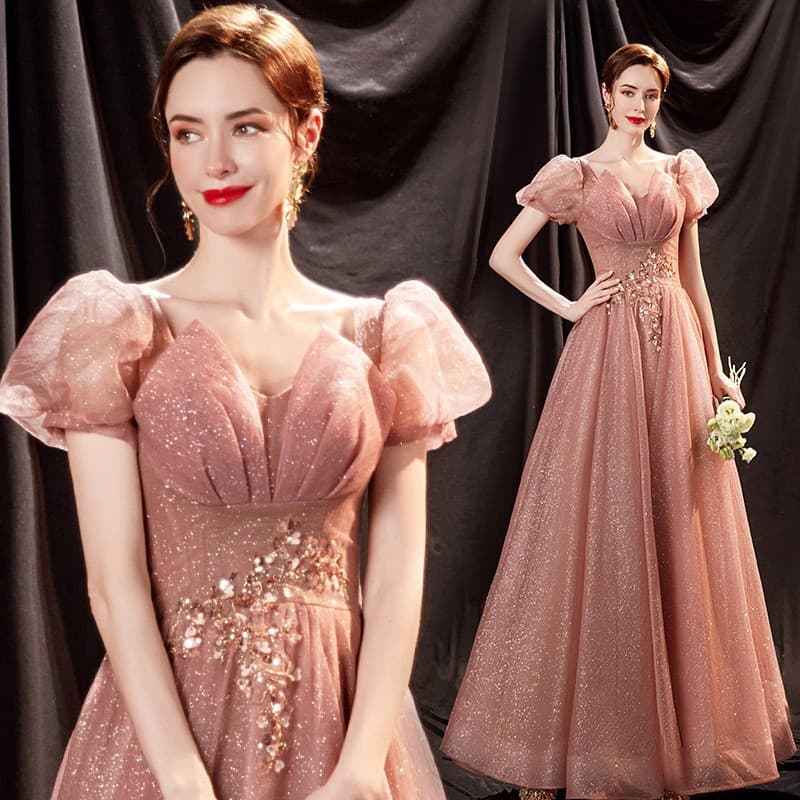 2026 New Chorus Evening Gown Elegant Bride Wedding Toast Dress Banquet Annual Meeting Performance Wedding Dress