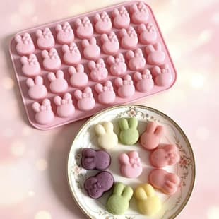 In Stock 30-Cavity 6 Different Bunny Shape Candy Chocolate Mold Cake Silicone Mold Baking Resin Mold