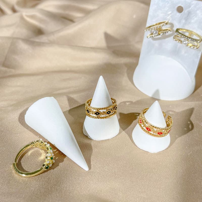 Mini Gypsum Ring Display Stand Conical Jewelry Jewelry Ring Display Stand Jewelry Background Photo Props