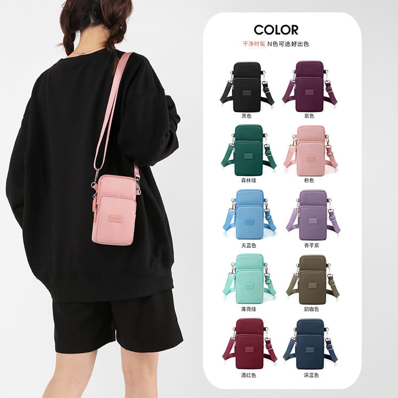 Cross-border small women's bag, solid color versatile phone bag, 2025 new small crossbody bag, vertical style, Japanese and Korean mini coin purse