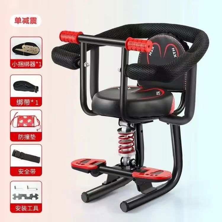 Electric Vehicle Child Seat, Motorcycle Front-Mounted Baby Toddler Safety Shock-Absorbing Seat for Scooter