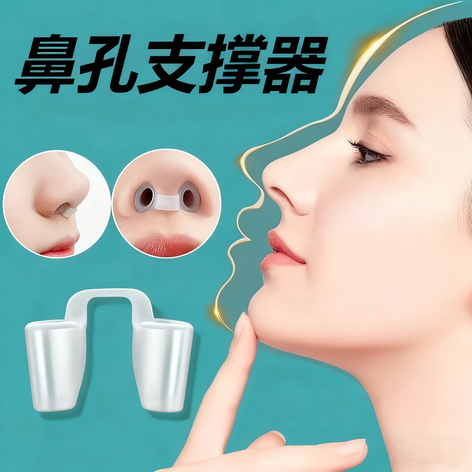 Nasal Nostril Support for Post-Rhinoplasty, Silicone Nose Corrector for Shape Correction and Fixation of Crooked Nose