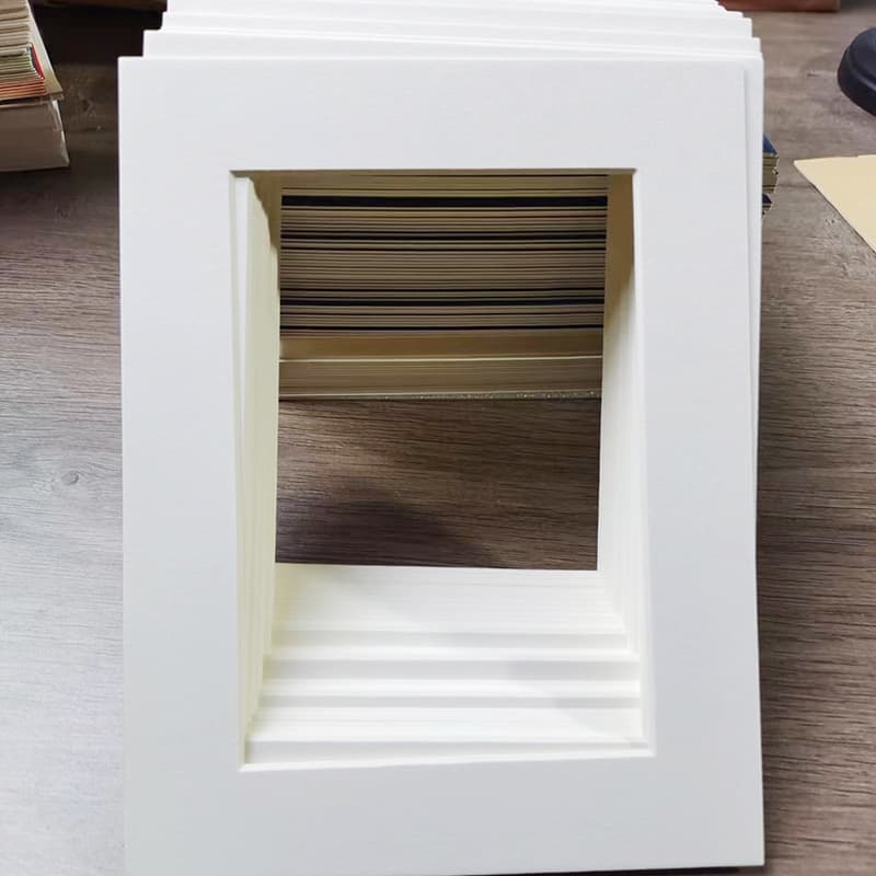 Photo frame mat board mounting wholesale for 5", 6", 7", 8", 10" sizes, 4-grid, 9-grid factory wholesale, square 8K A4 3-meter white.