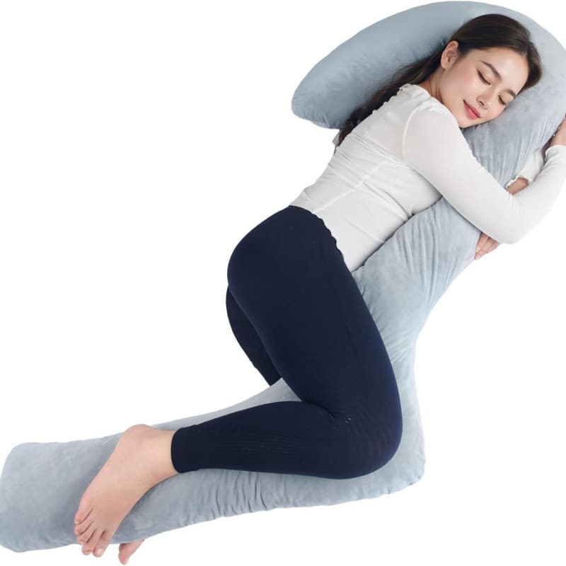 Cross-border maternity pillow with removable washable cover, memory foam body pillow.