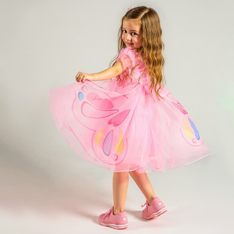 Girls Butterfly Dress 2025 New Summer Collection Toddler Summer Halter Dress 158g Princess Dress for Little Girls
