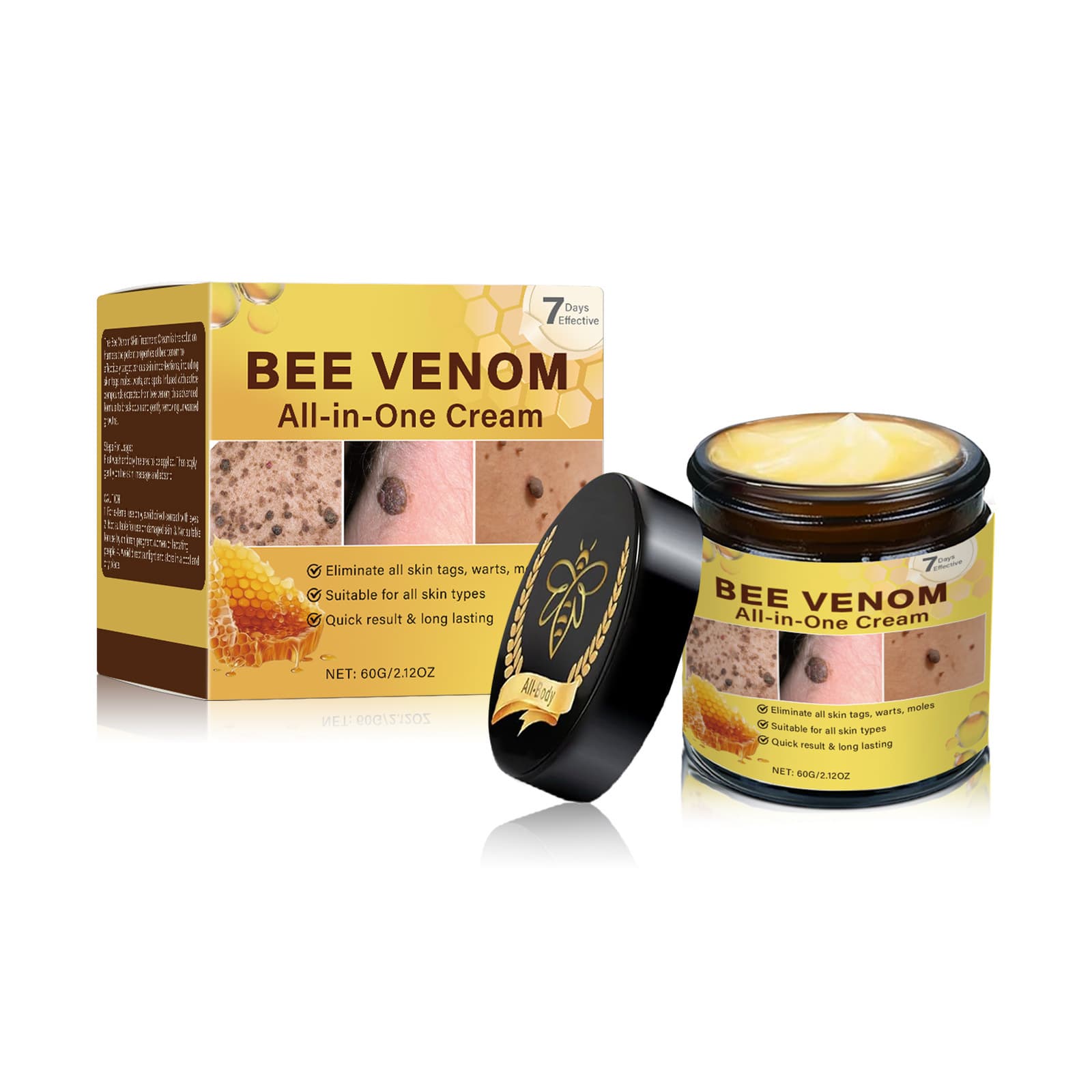 Cross-border TEMU Bee Venom Skin Care Cream Improves Skin Texture Cleanses Warts Smooths Skin Bee Venom Care Cream