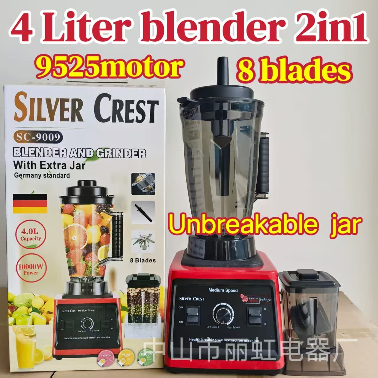 Blender 10000W 4L Large Capacity High-Speed Blender Multi-Function Grinding Baby Food Maker Mixer Juicer