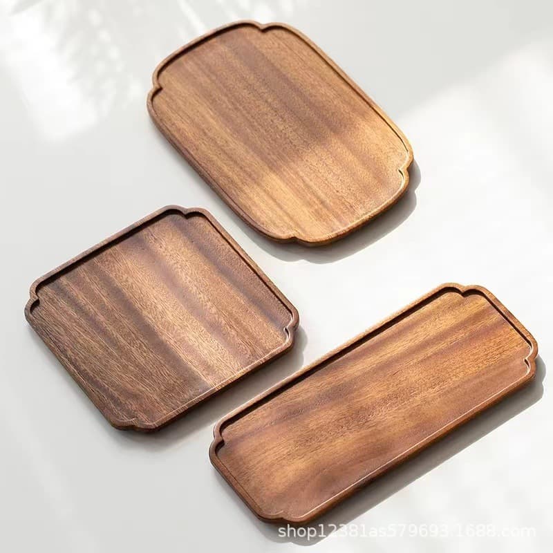 Wooden Serving Tray South American Walnut Home Dry Soak Tray Square Tray Wooden Coffee Fruit Plate Business Gift
