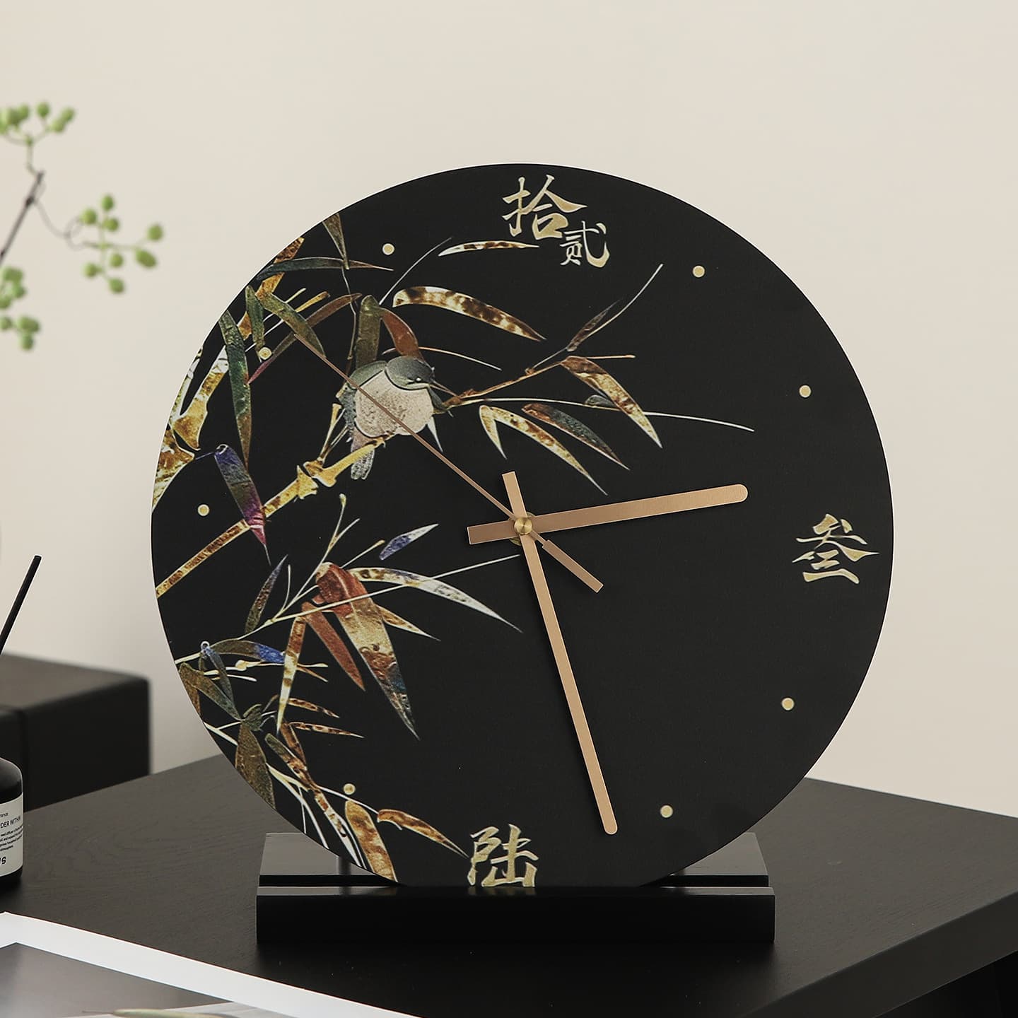 French mid-century style desktop clock ornaments, high-end creative desktop clocks, living room TV clocks, factory wholesale