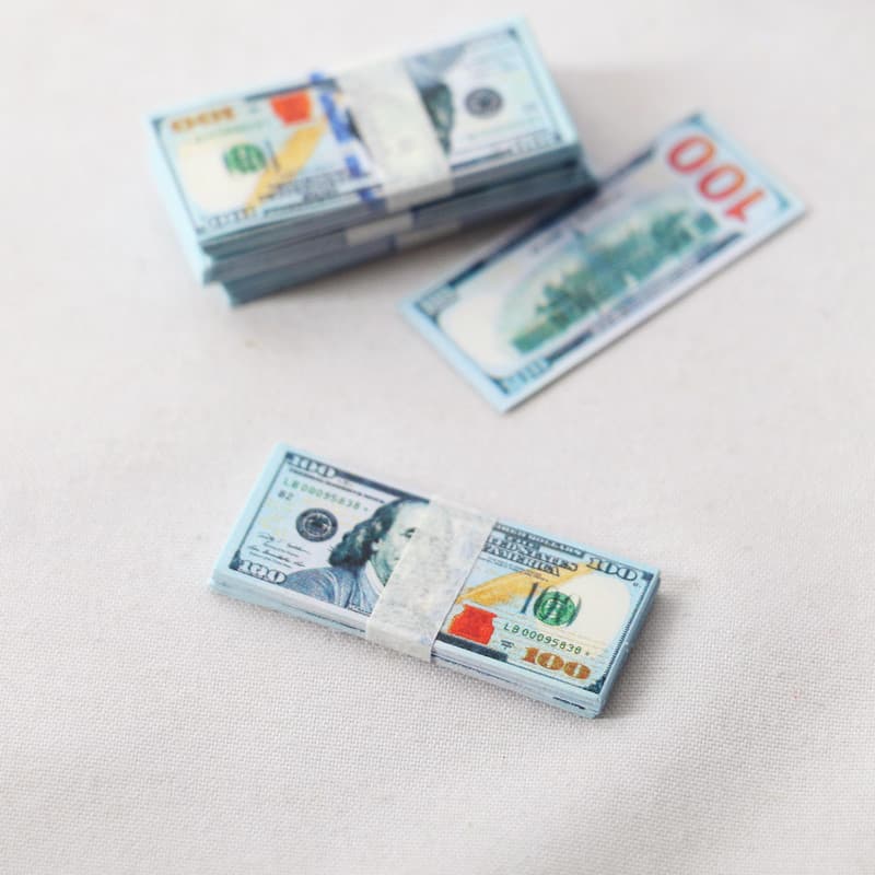 Dollhouse Miniature Props [Miniature Simulated Banknotes] BJD Accessories Dollhouse Food Play