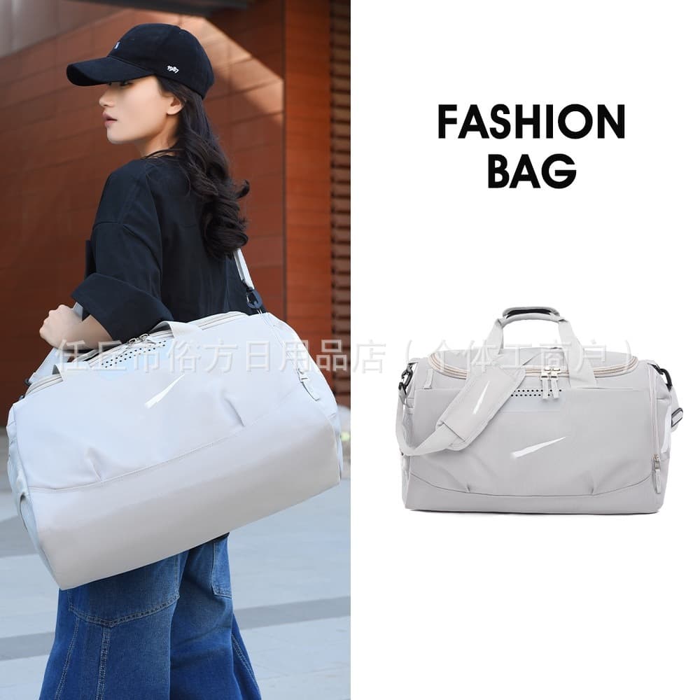 Crossbody Air Cushion Basketball Fitness Sports Bag for Men Independent Wet and Dry Separation Women's Single Shoulder Bag Shoe Compartment Large Capacity Training Bag