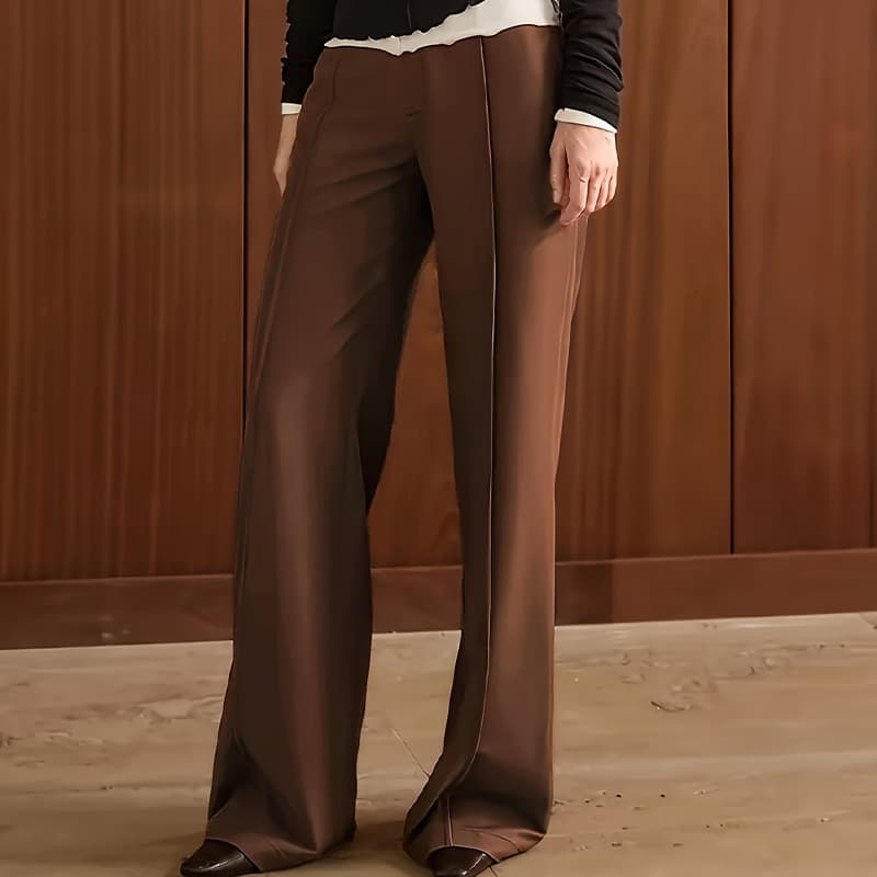 Cross-border high-waist stretch wide-leg pants, drapey suit pants, slim straight-leg casual trousers, straight-leg commuter pants for women