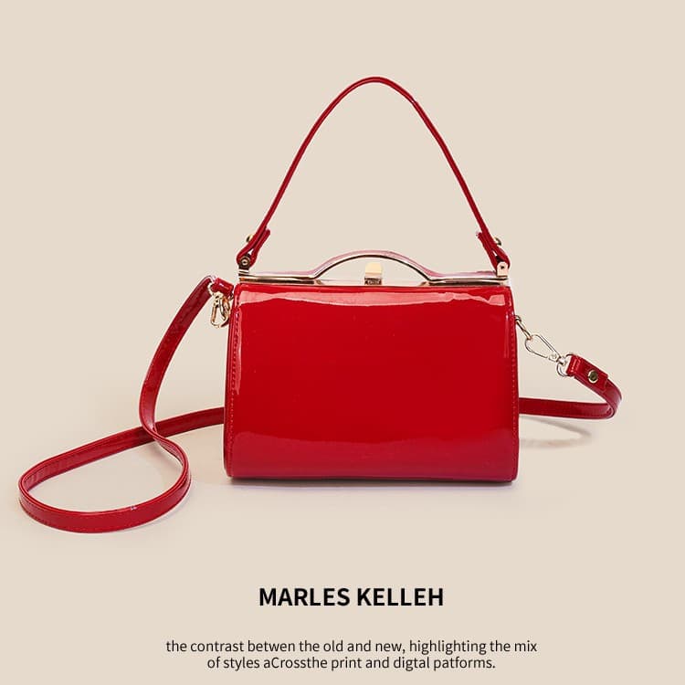 Cross-border new textured leather evening bag for women, macaron handbag, simple and fashionable crossbody shoulder bag for women