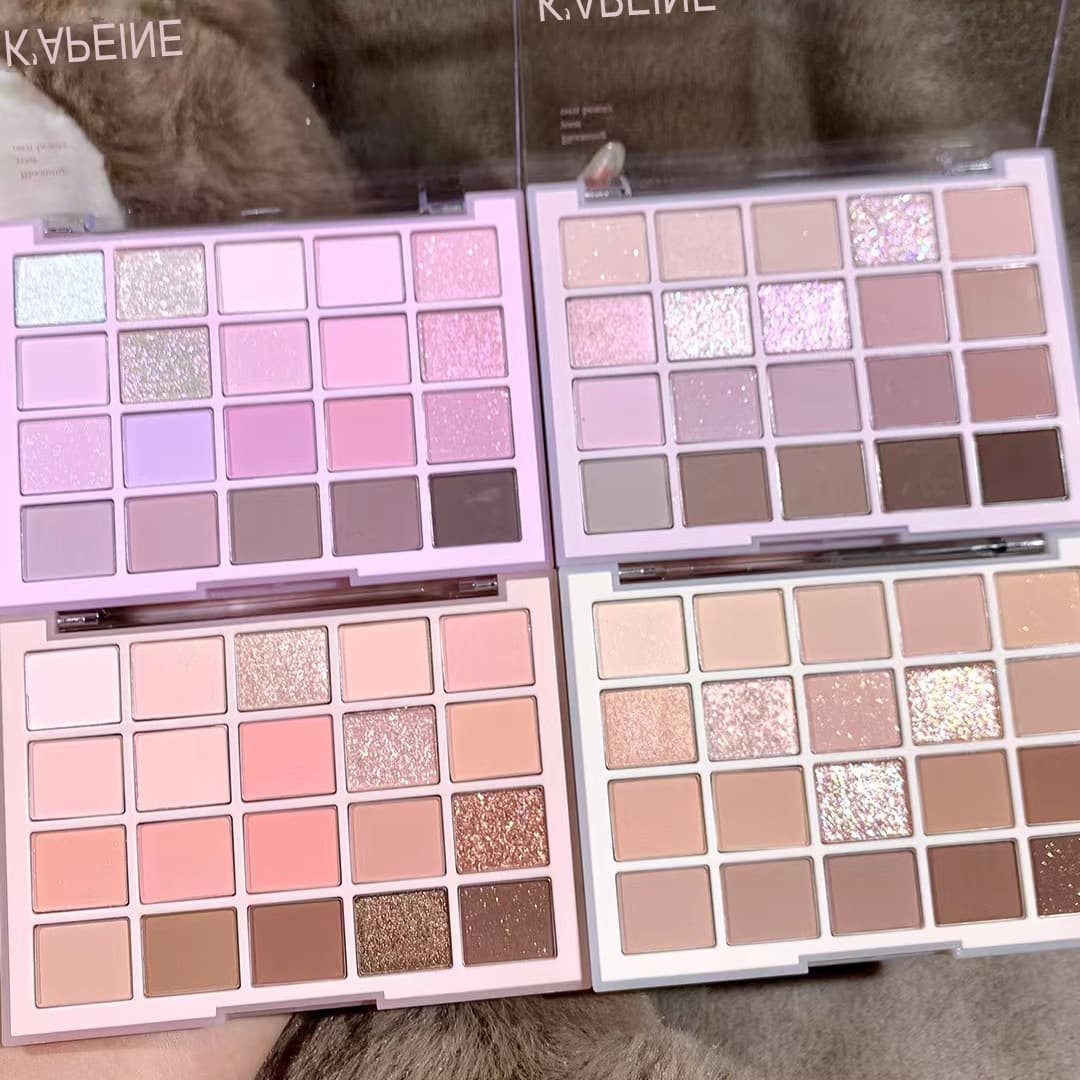 K'APEINE 20-color eye shadow palette Korean makeup 2024 spring new nude makeup cold and warm tone oatmeal rose palette