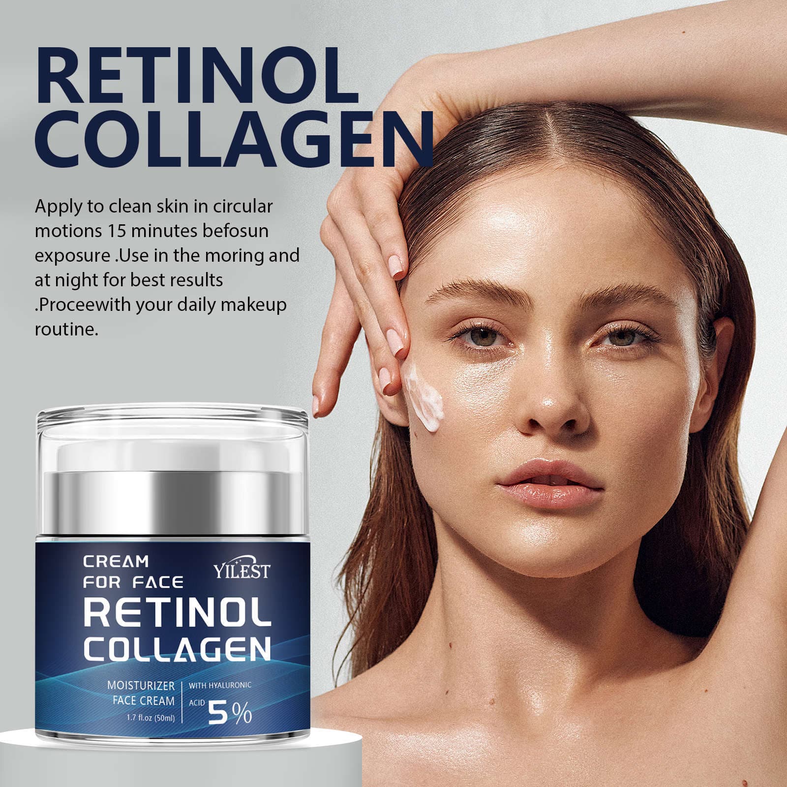 Cross-border YILEST Retinol Collagen Cream Fading, Repairing Fine Lines, Firming Skin, Moisturizing Cream 50ml