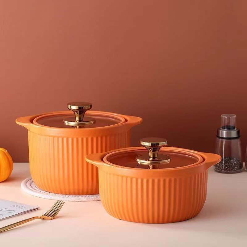 Japanese-style stew pot, hand-painted clay pot, household stone pot for soup, gas stove-compatible clay pot, high-temperature resistant for cooking porridge and stews