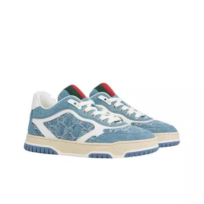 Top 2025 New Monogram Color-Block Thick-Soled Sneakers for Men and Women, Couple Style, Versatile Retro Casual White Shoes