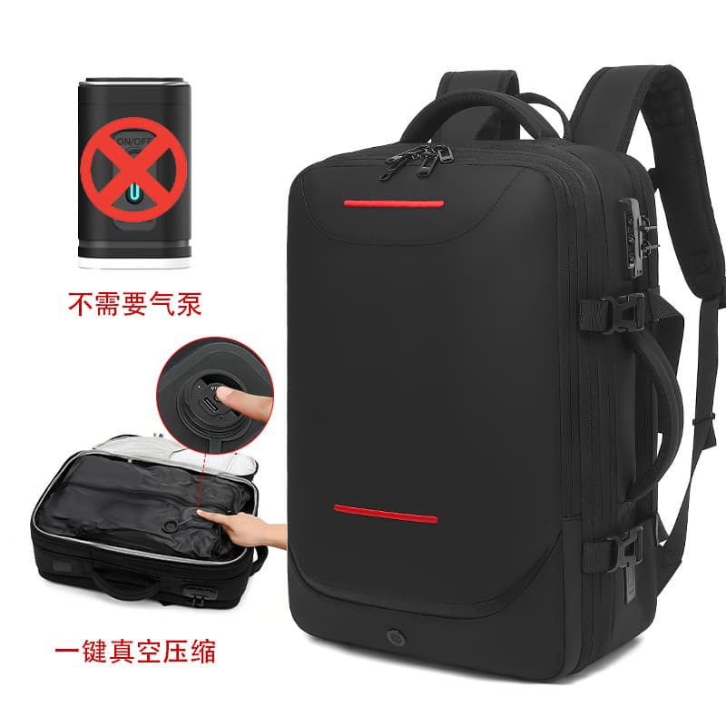Men's Vacuum Compression Large Capacity Travel Backpack Business Commuter Expandable Laptop Bag Airback