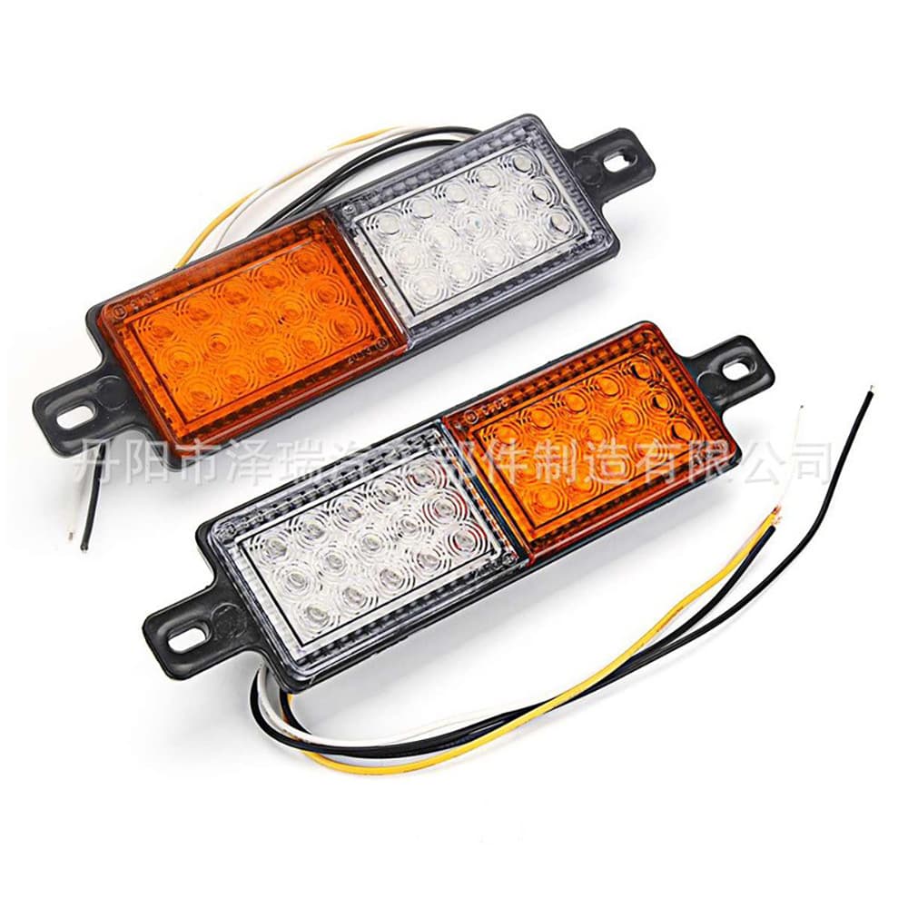 30LED Truck Light Bar, Truck Tail Light, White and Yellow Dual Color Signal Light, Truck LED Tail Light