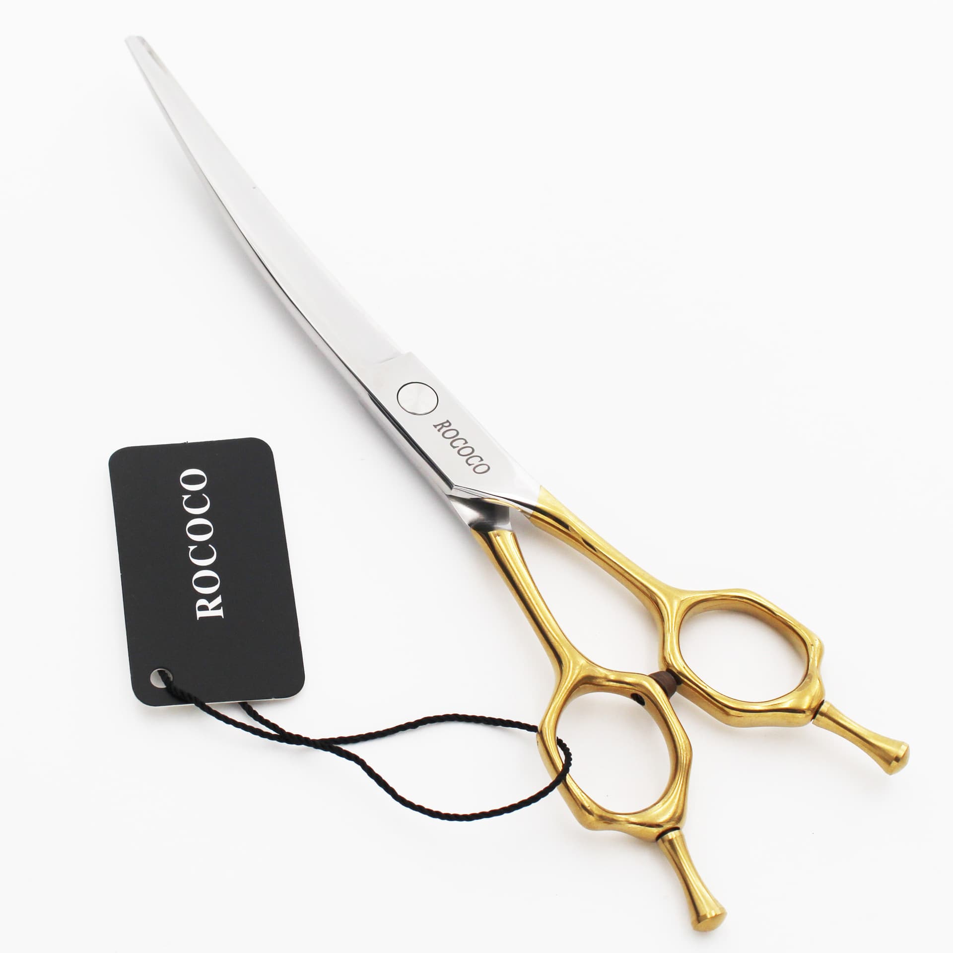 7.0 inch Gold Color Pet Scissors Straight Shear Curved Shear Dog Grooming Special Hair Tool