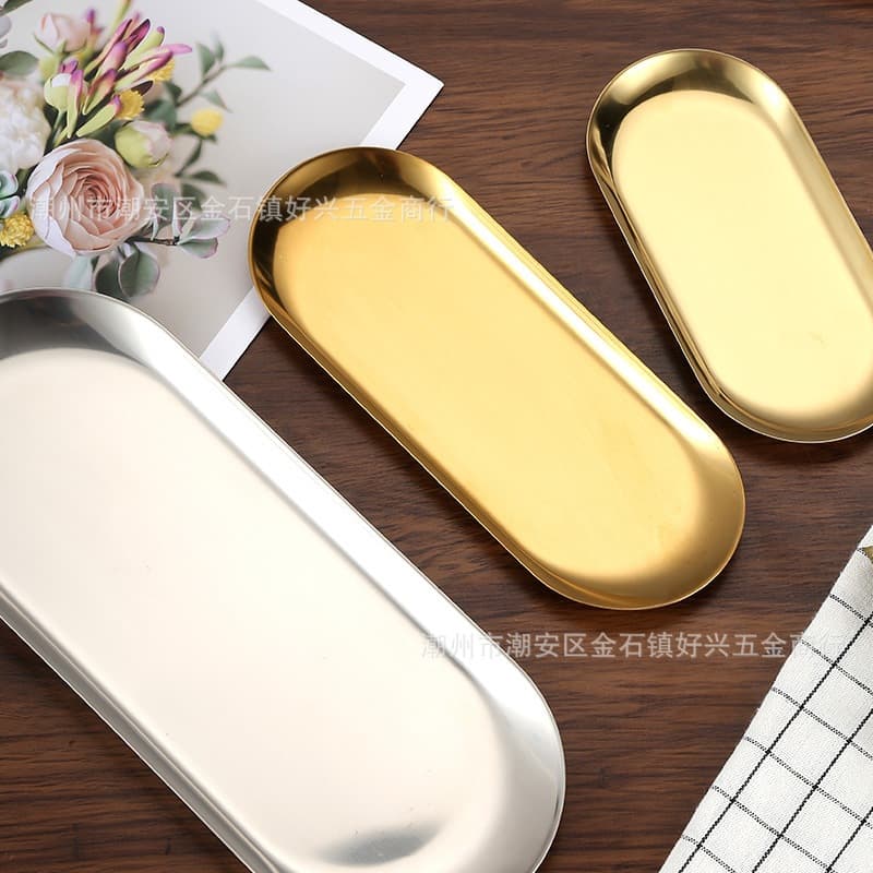 Korean stainless steel square plate, barbecue plate, flat plate, snack plate, vegetarian dish, snack plate, Korean food tableware