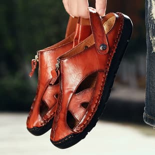2025 Cross-Border Hot Selling Large Size Men's Sandals Summer New Men's Beach Shoes Casual Summer Slippers Men's Half Slippers