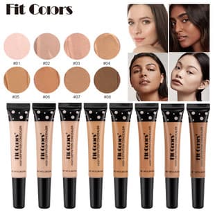 Fit Colors 8-Color Concealer in Tube, Concealer Contour Foundation, Cover Dark Circles and Blemishes, Cross-border