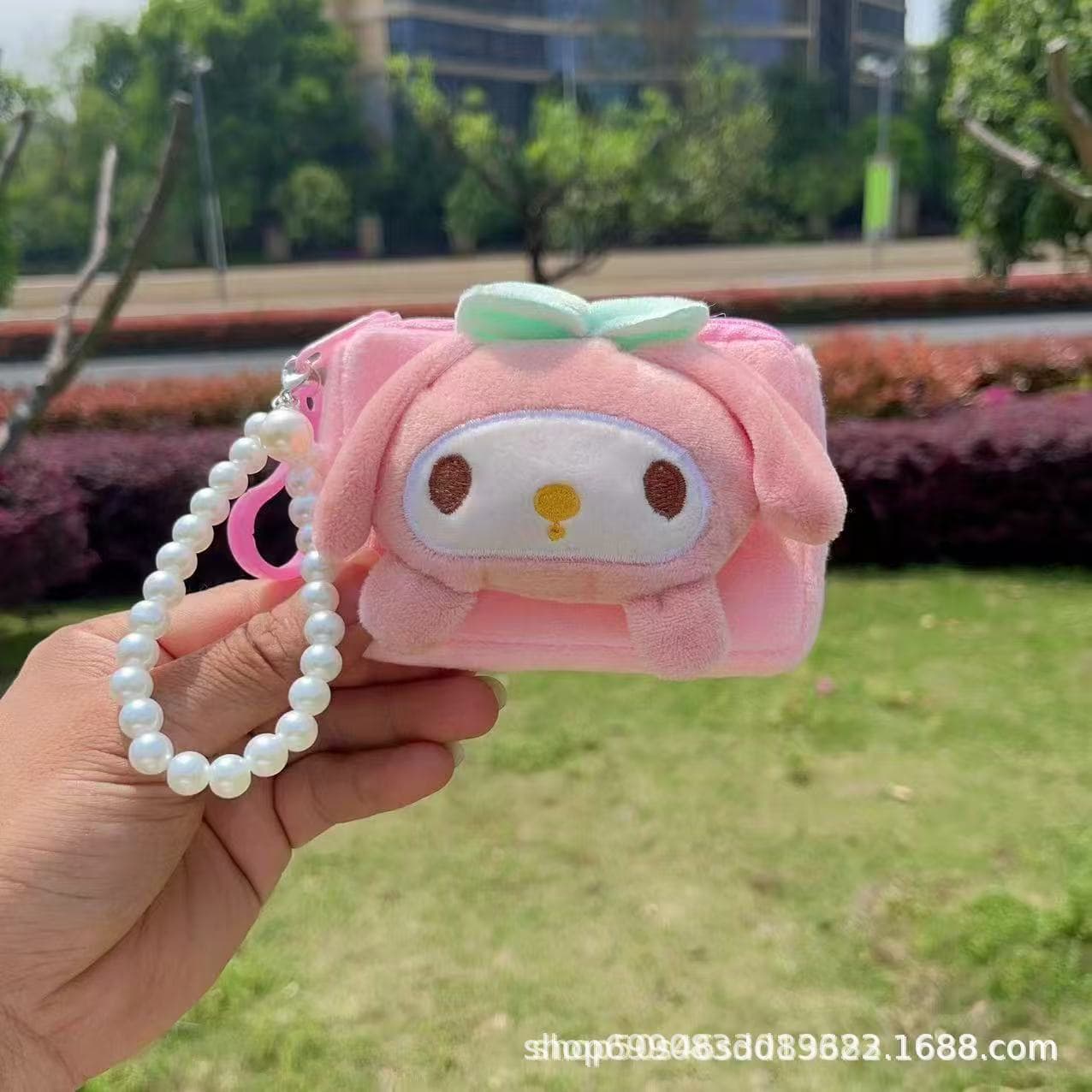 Cross-Border Popular Cute Creative Coin Purse Cartoon Doll Pendant Bead Chain Lanyard Small Wallet Coin Pouch Storage