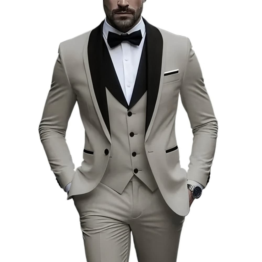 Fall Best-Selling Men's Business Casual Suit Set Groom Tuxedo Slim Fit Suit