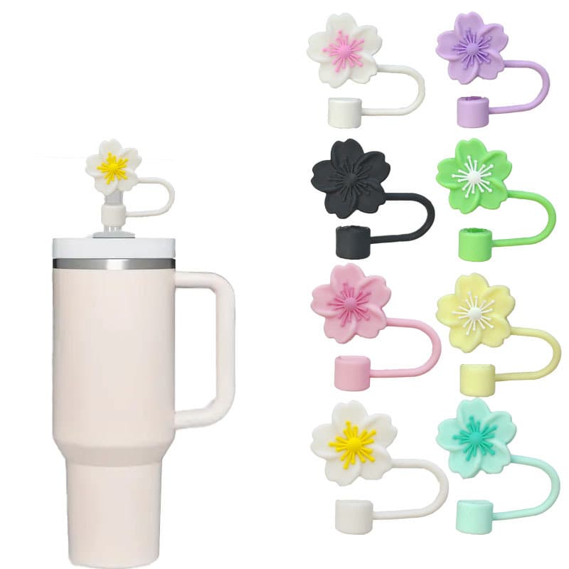 Dustproof Straw Cap Flower Design 10mm Tube Cover Stanley Brand Home Goods from Mainland China