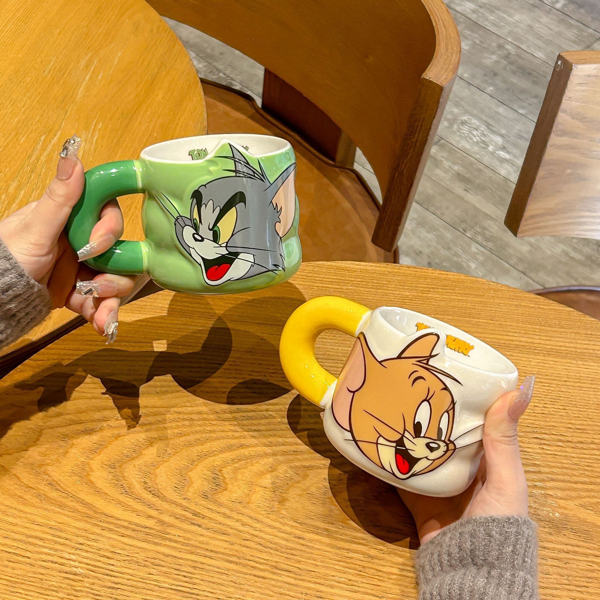 Tom and Jerry Collaboration Ceramic Mug Couple's Cartoon Water Cup Birthday Gift High-Appearance Home Coffee Cup