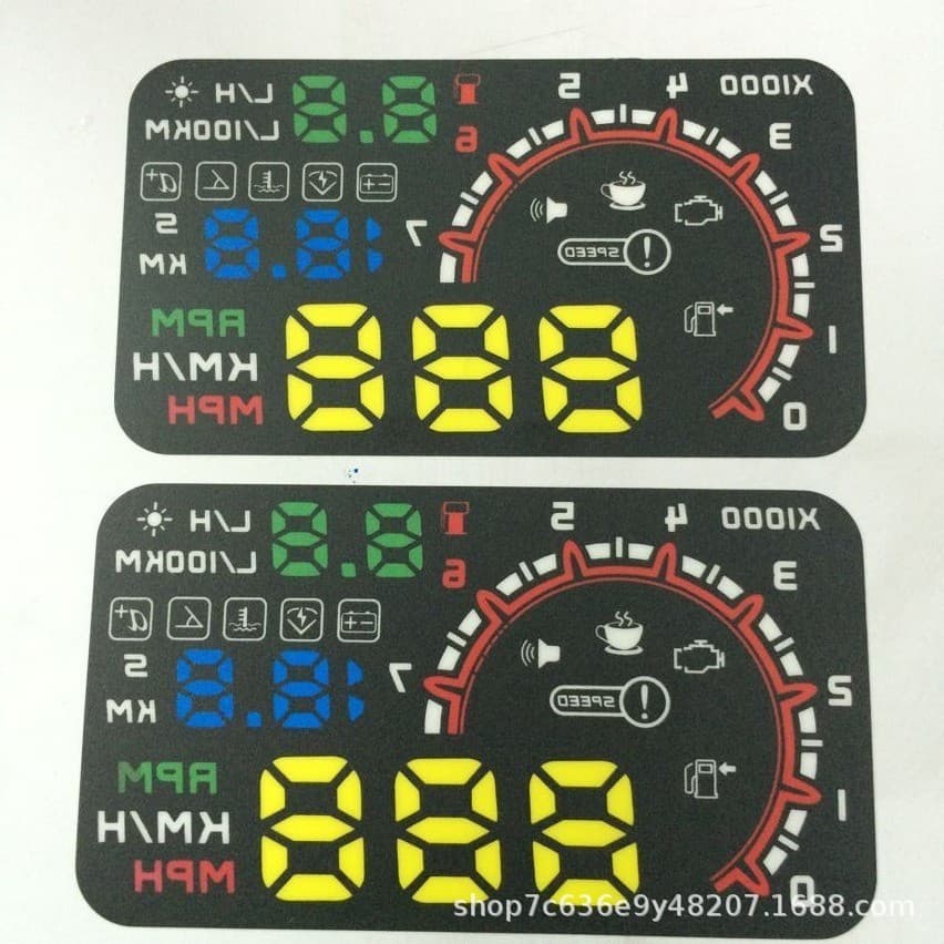 Waterproof and oil-resistant PVC electronic overlays for instruments, CNC machine-specific labels, multifunctional car dashboards