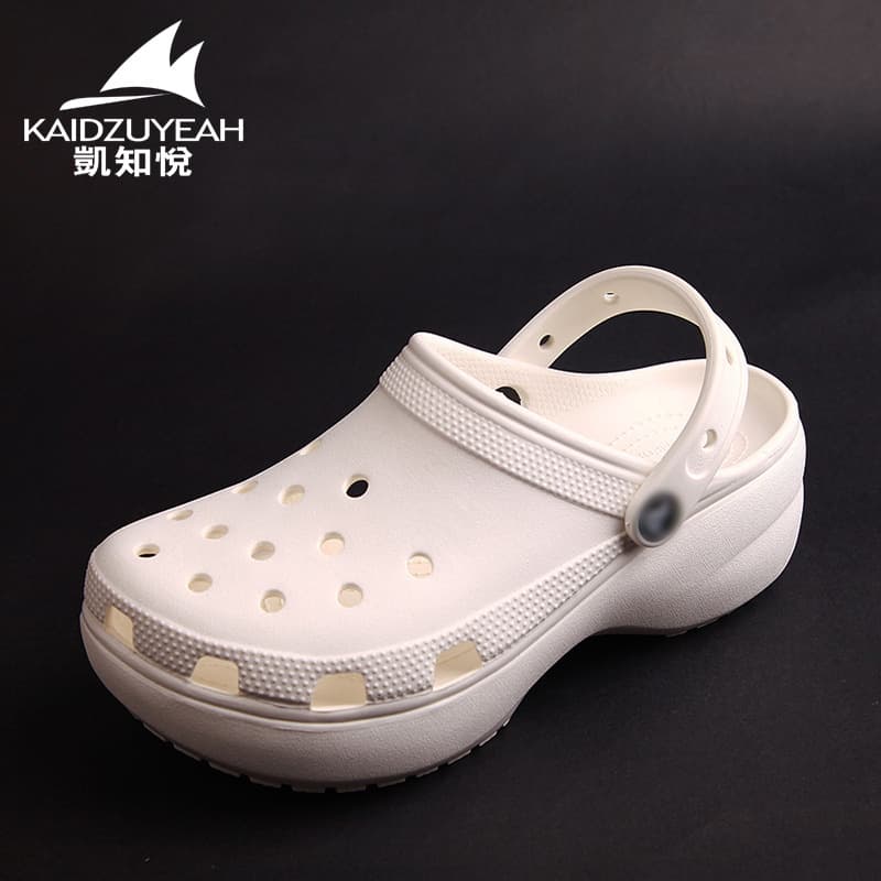2023 New Original Foreign Trade Star Mid-Heel Cloud Clog Sandals for Women, Elevated Casual Ladies' Boat Shoes