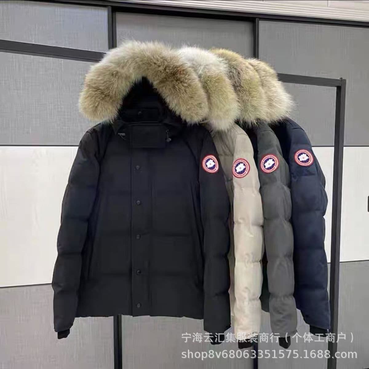 Premium Correct Version Big Goose Big Pocket Men's and Women's Couple Parka Cotton Coat Hooded Thickened Warm Windproof Jacket Stylish