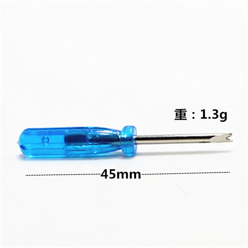 Mini V-shaped screwdriver, watch repair tool, screwdriver, pry tool, 45mm long, blue environmentally friendly material.