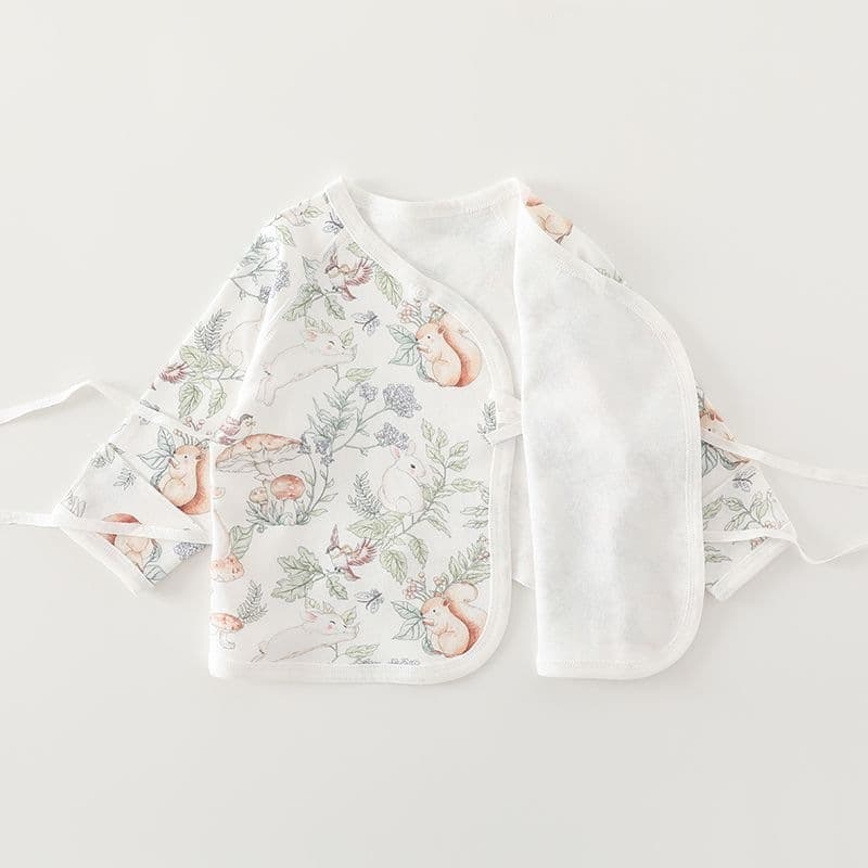 Newborn Half-Back Cotton Seamless Baby Bodysuit, Four-Season Infant Shirt, Monk-Style Clothing, Anyang Children's Wear Wholesale