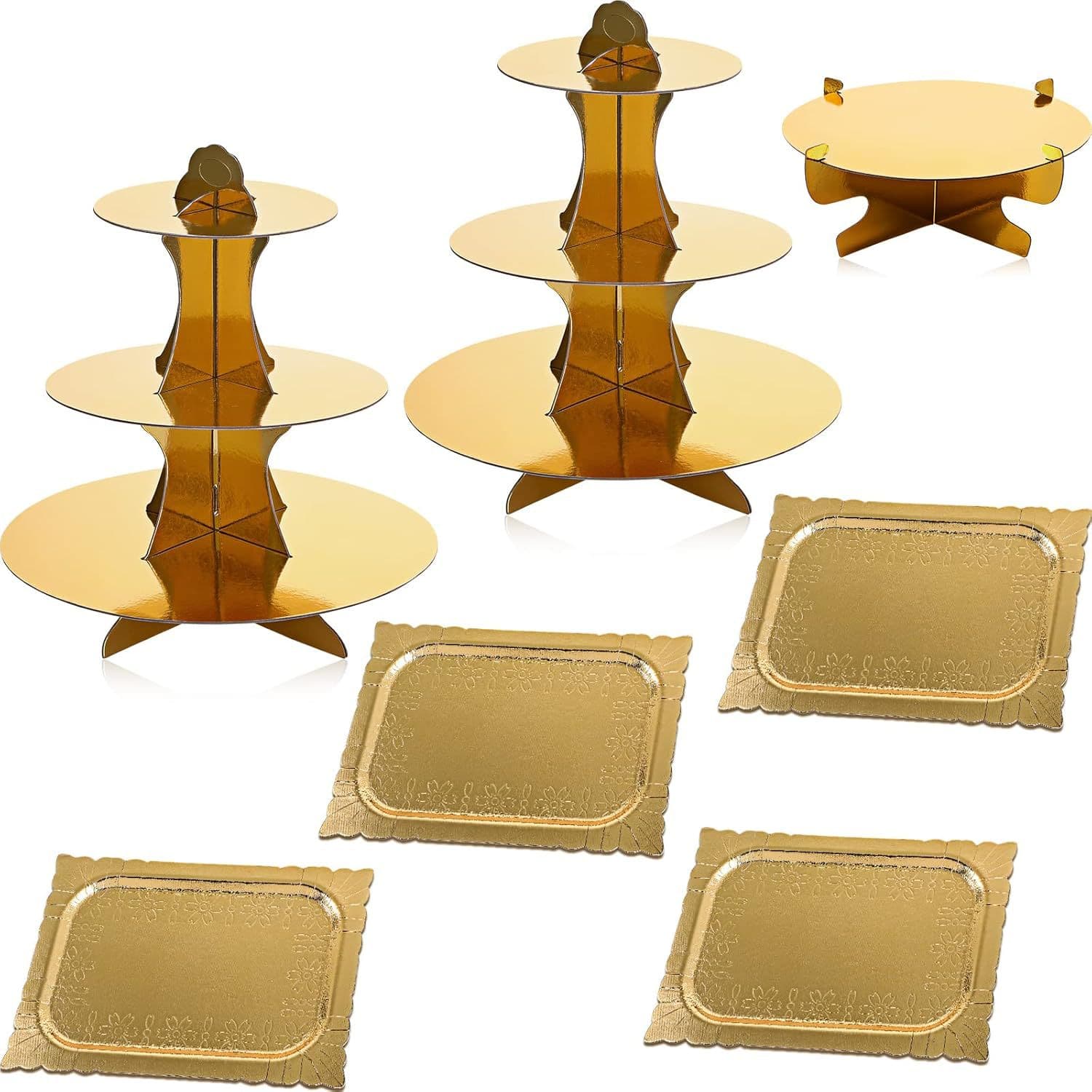3D Castle Cake Display Stand for Kids Birthday Party Cupcake Tower Decorative Cardboard Sturdy Load-Bearing Cross-Border
