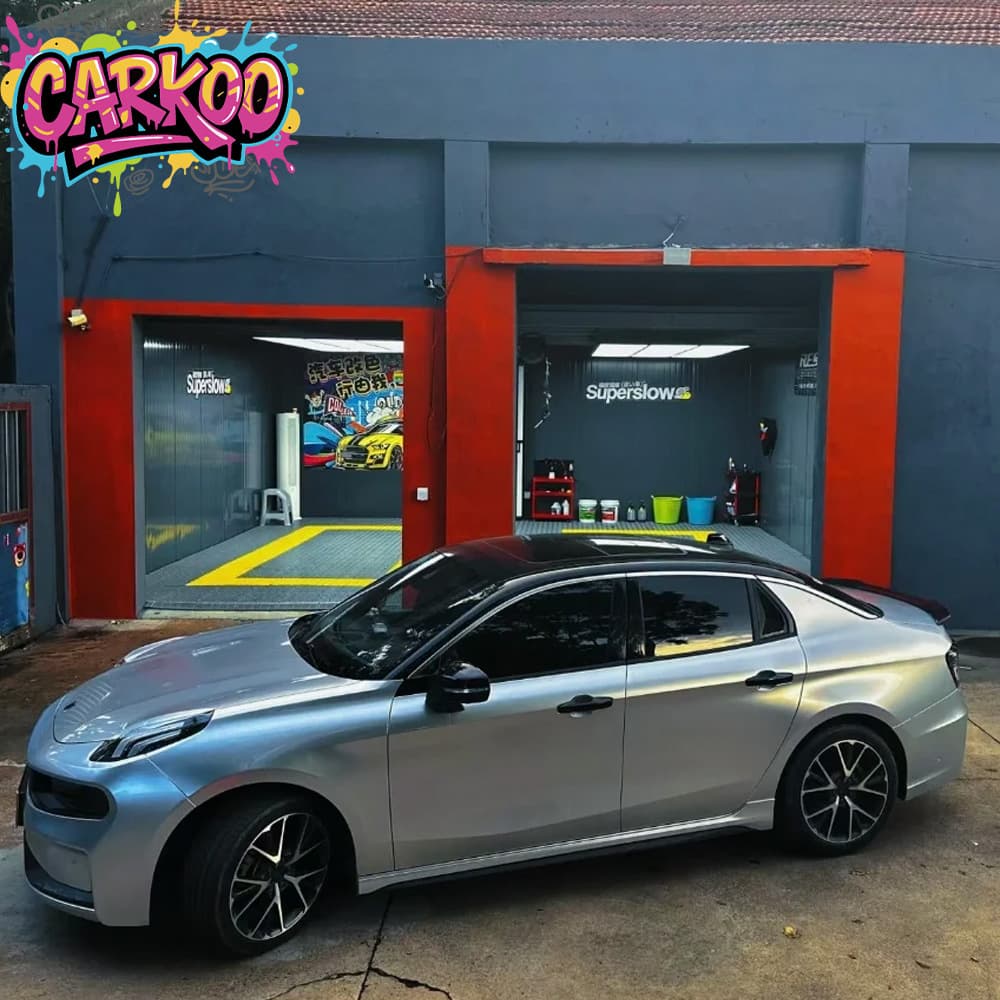 Car color changing film source factory online direct sales polymer PVC color changing car film metal titanium silver