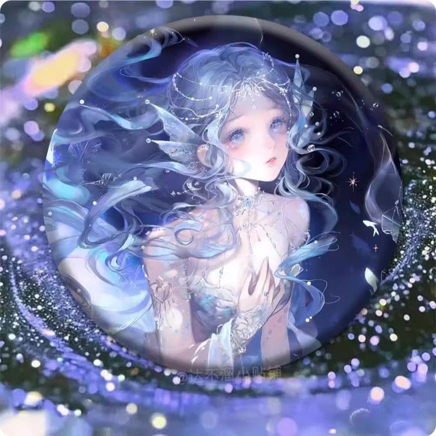 Anime Infinity Nikki Merchandise 2D Gift Decoration Tinplate Laser Badge Pin Brooch Pendant