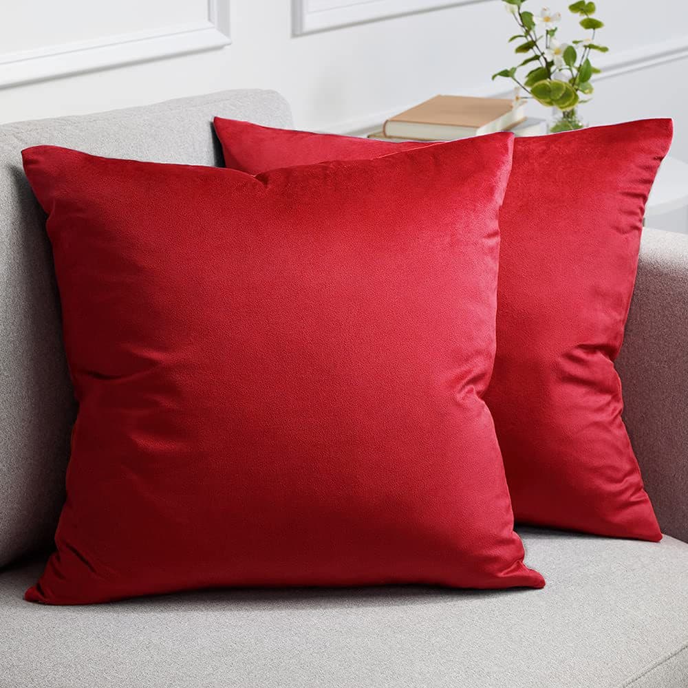 Velvet Throw Pillow Cover Decorative Square Cushion Home Decor Soft Pillowcase Machine Washable