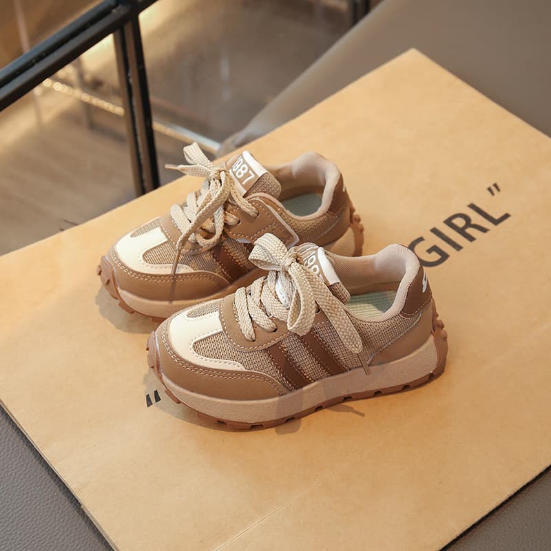 Girls Soft Sole Agassi Shoes 2025 Spring Autumn New Girls Baby Shoes Walking Shoes Children Running Sports Shoes