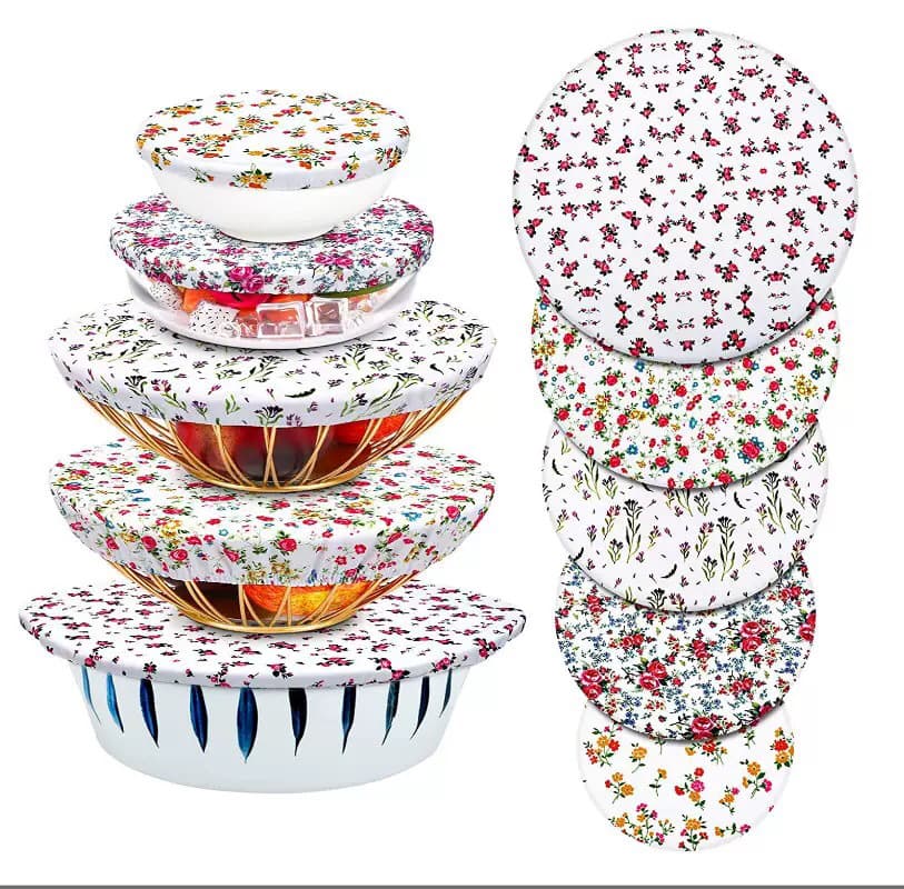 Reusable Food-Grade Elasticated Food Covers for Leftovers, Sizes to Fit Various Bowls