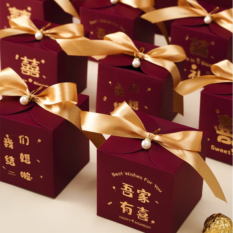 Sugar Box Wedding Candy Box 2026 New Style Wedding Candy Gift Box Souvenir Candy Bag Candy Packaging Gift Box