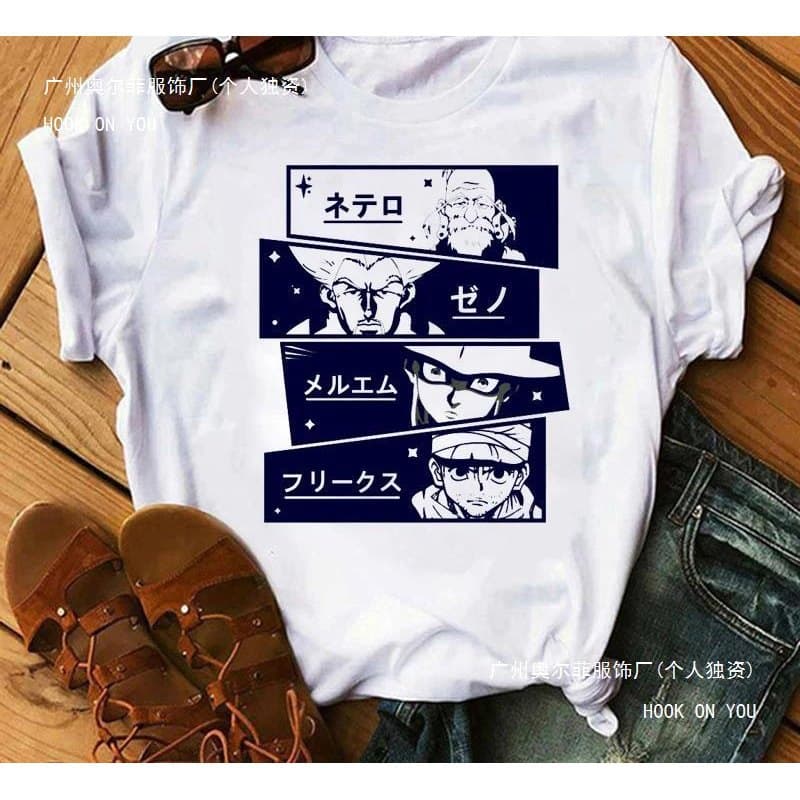 Cross-border European Size Japanese Anime Hunter x Hunter Graphic Print T-Shirt
