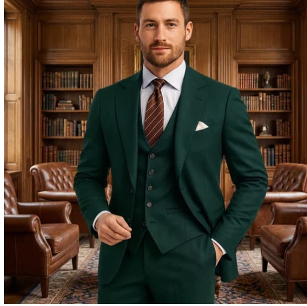 2025 New Cross-Border Business Casual Men's Three-Piece Suit Groom's Suit Men's Wedding Banquet Plus Size Cross-Border Suit Men