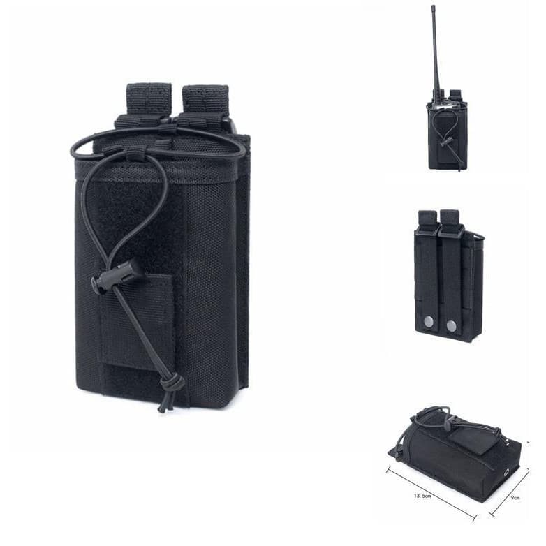 Tactical Radio Pouch MOLLE Accessory Pack Multi-Function Tactical Waist Bag Military Outdoor Walkie-Talkie Protective Case