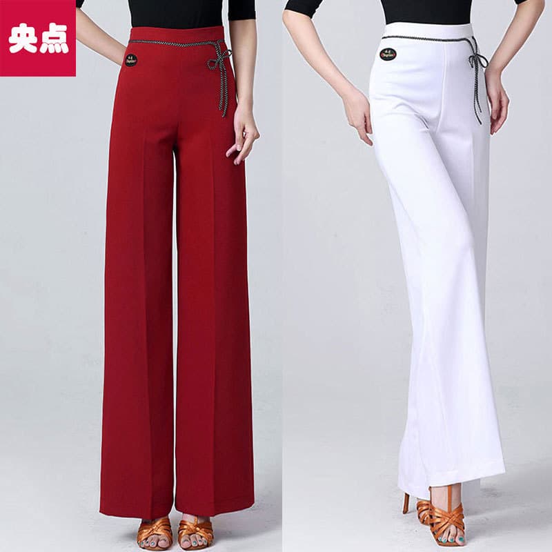 Yangdian Latin Dance Pants Straight Cut Elegant Chinese Knot Black New Style Adult Women Square Dance Women's Dance Pants