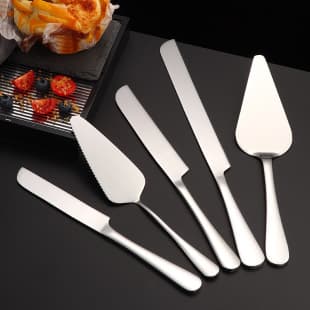 Cross-border Stainless Steel Cake Knife and Spatula Set, Creative Baking Pastry Spatula, Bread Knife for Pizza