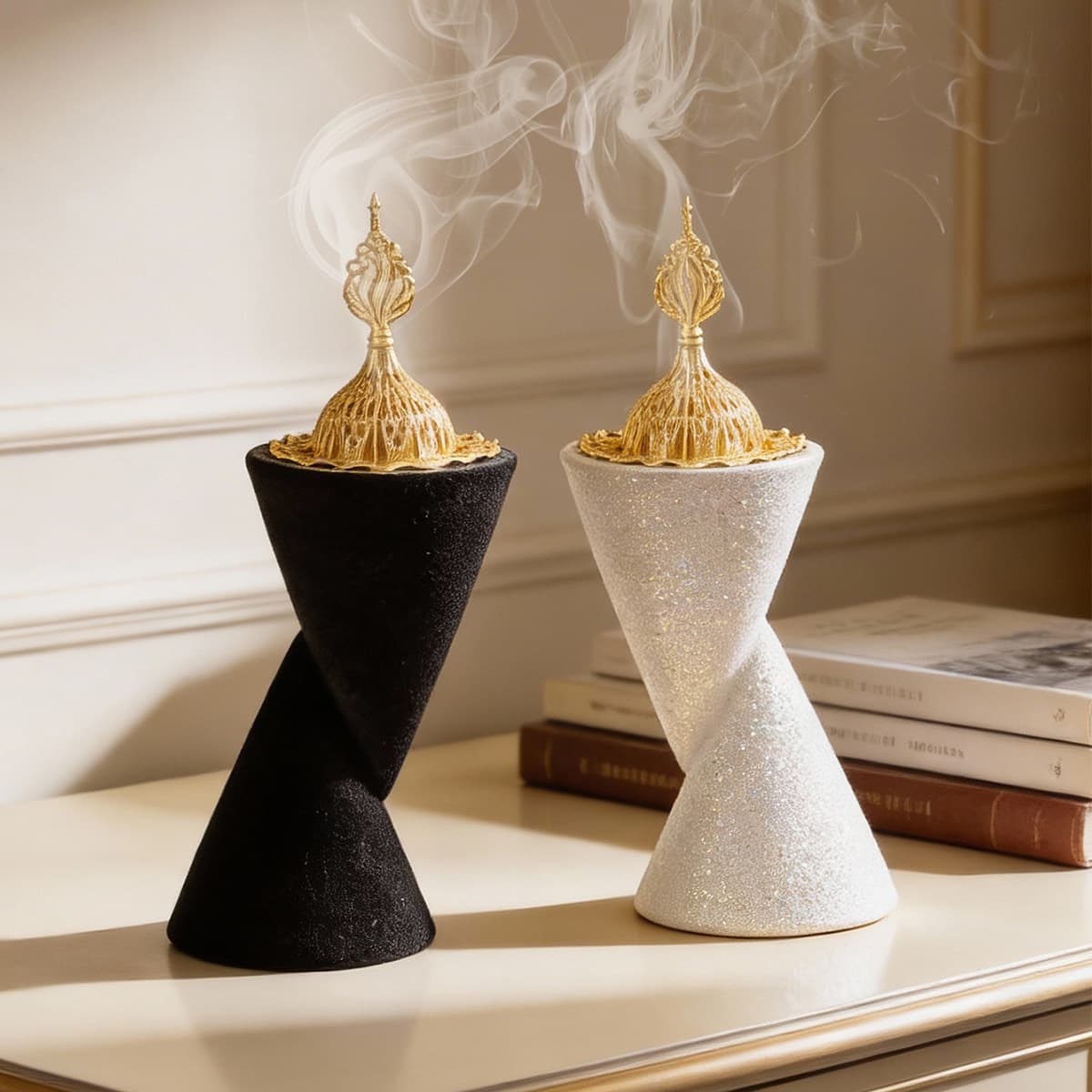 Double cone resin incense burner cross-border Middle Eastern incense burner Arabic incense burner Middle Eastern incense burner crafts art ornaments